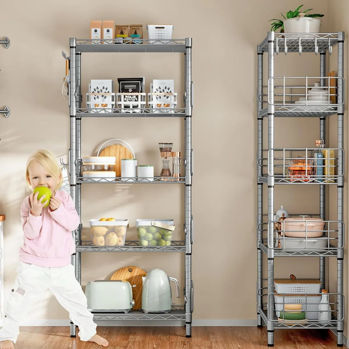 5-Shelf Shelving Unit with Height Adjustable - Image 4