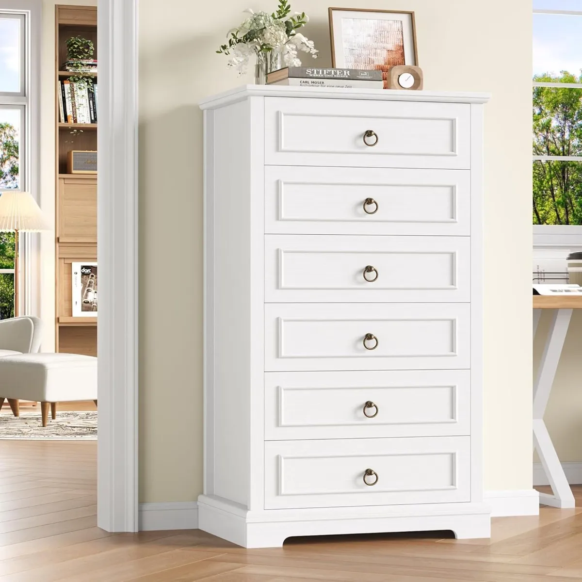 Chest of Drawers Bedroom 131CM Tall Dresser - Image 1