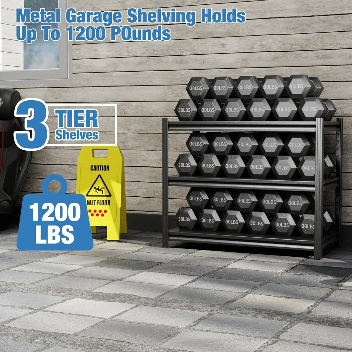 Heavy Duty Metal Shelf with 3 - Image 4