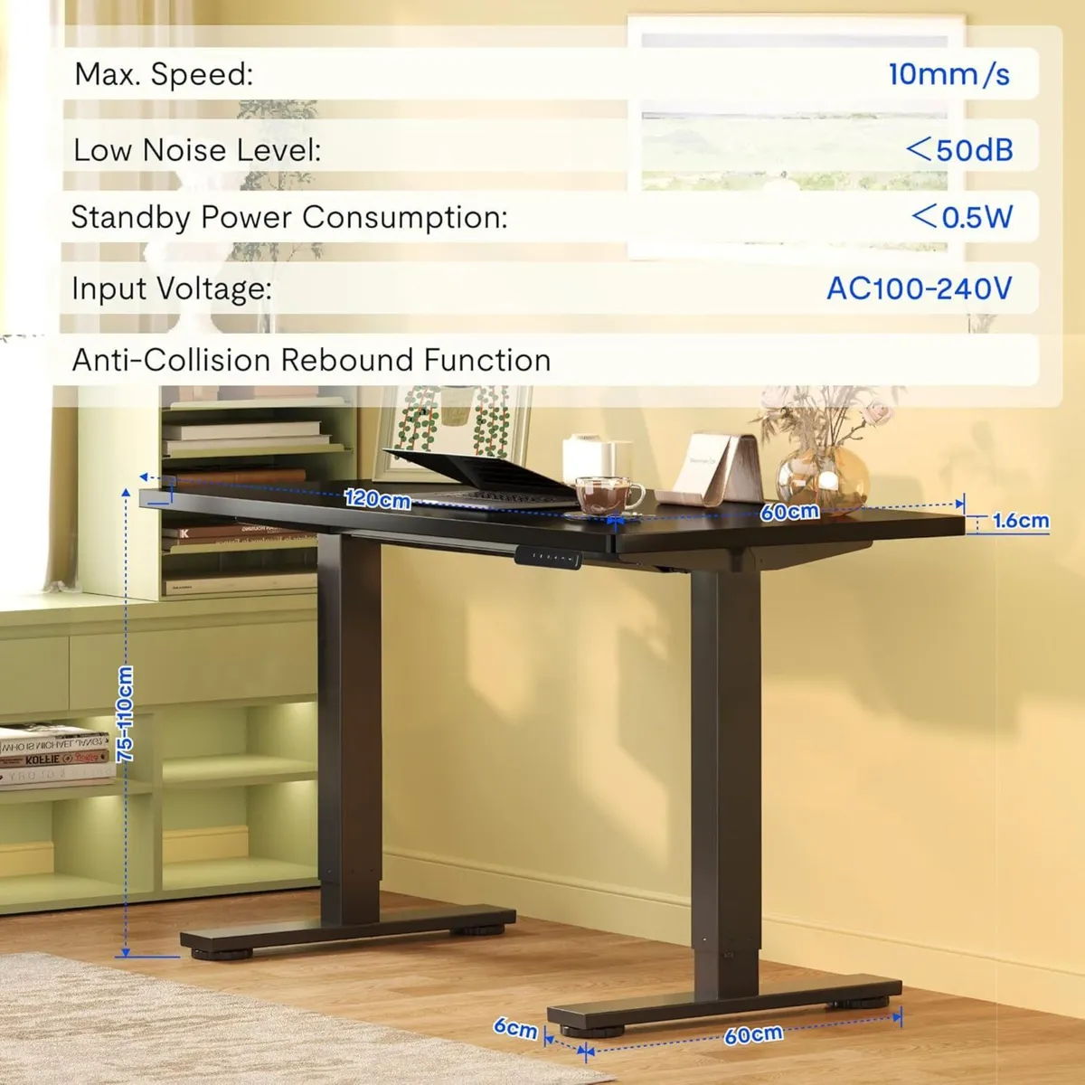 Flexispot E1 One Piece Electric Standing Desk - Image 3