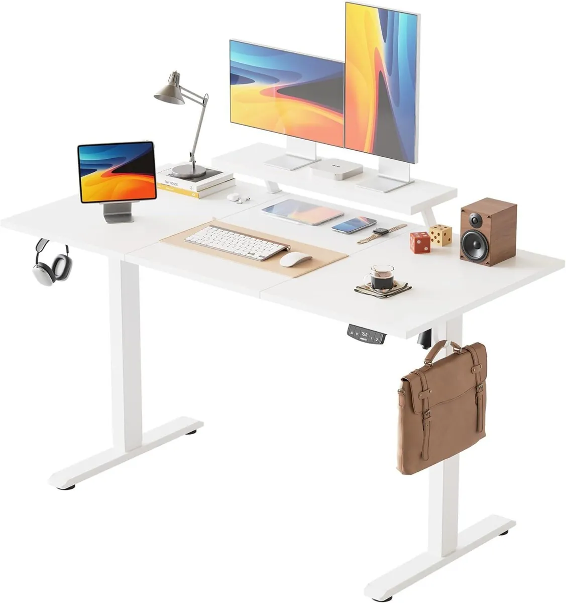 Electric Standing Desk with Movable Monitor Stand - Image 1