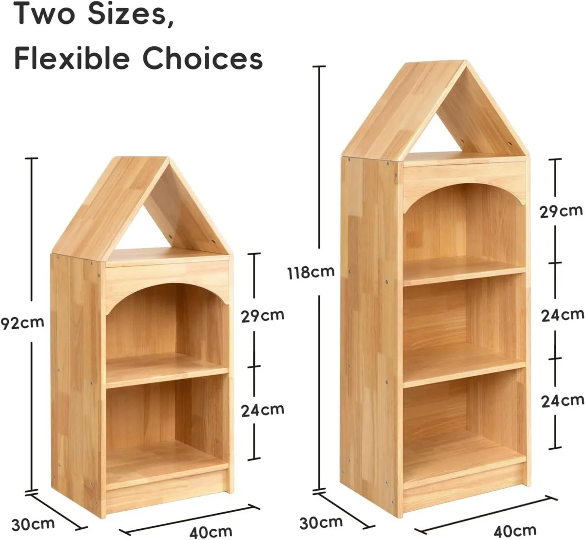 Oook Rubberwood Kids Bookshelf 3-Tier Toy - Image 3
