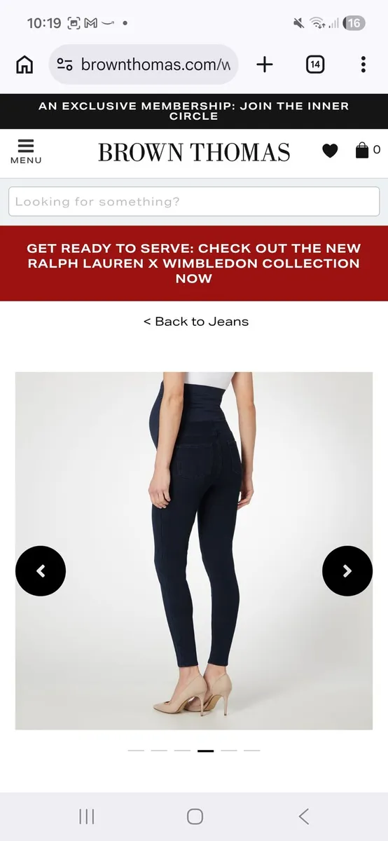 Maternity Spanx Jeans size 10 navy €15 - Image 1