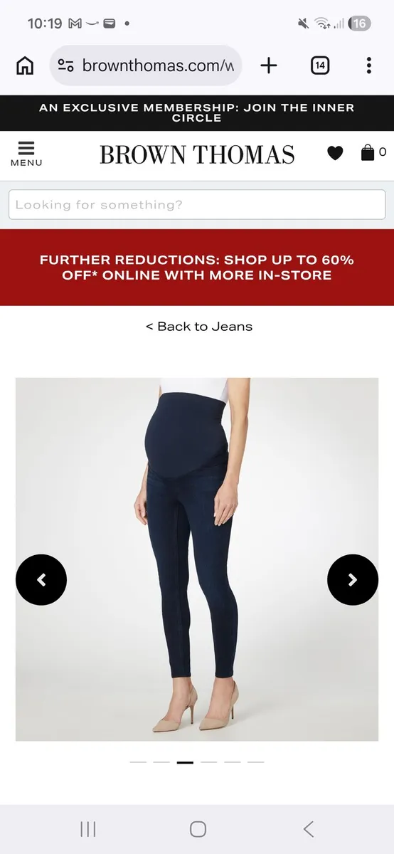 Maternity Spanx Jeans size 10 navy €15 - Image 2