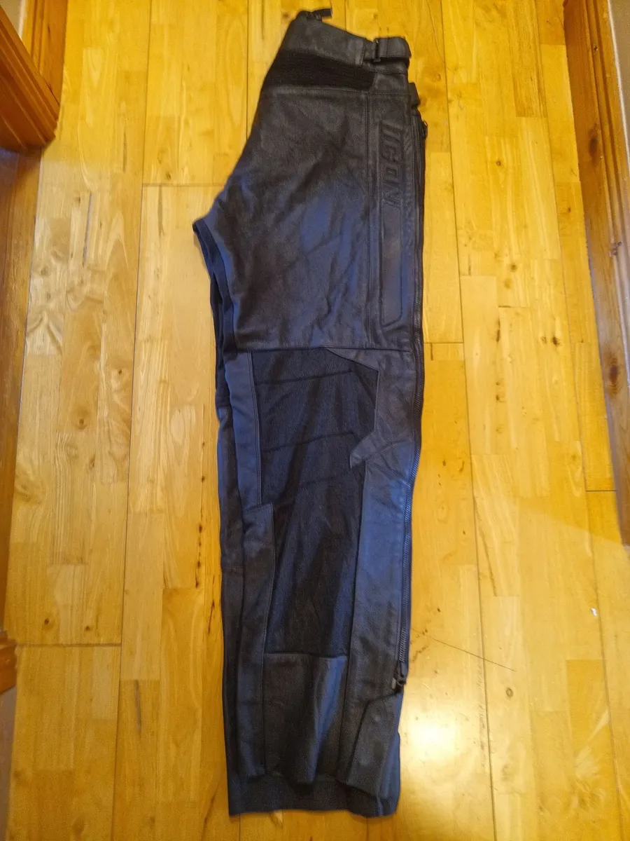 Brand new Icon leather motorcycle overpant 38-42 - Image 2