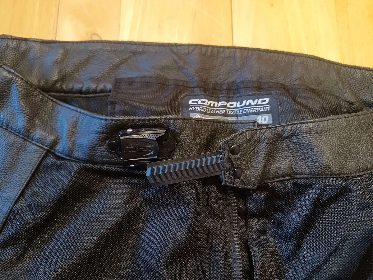 Brand new Icon leather motorcycle overpant 38-42 - Image 4