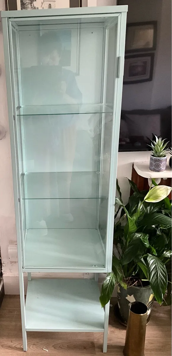 Tall Glass Cabinet with Glass Door - Image 1