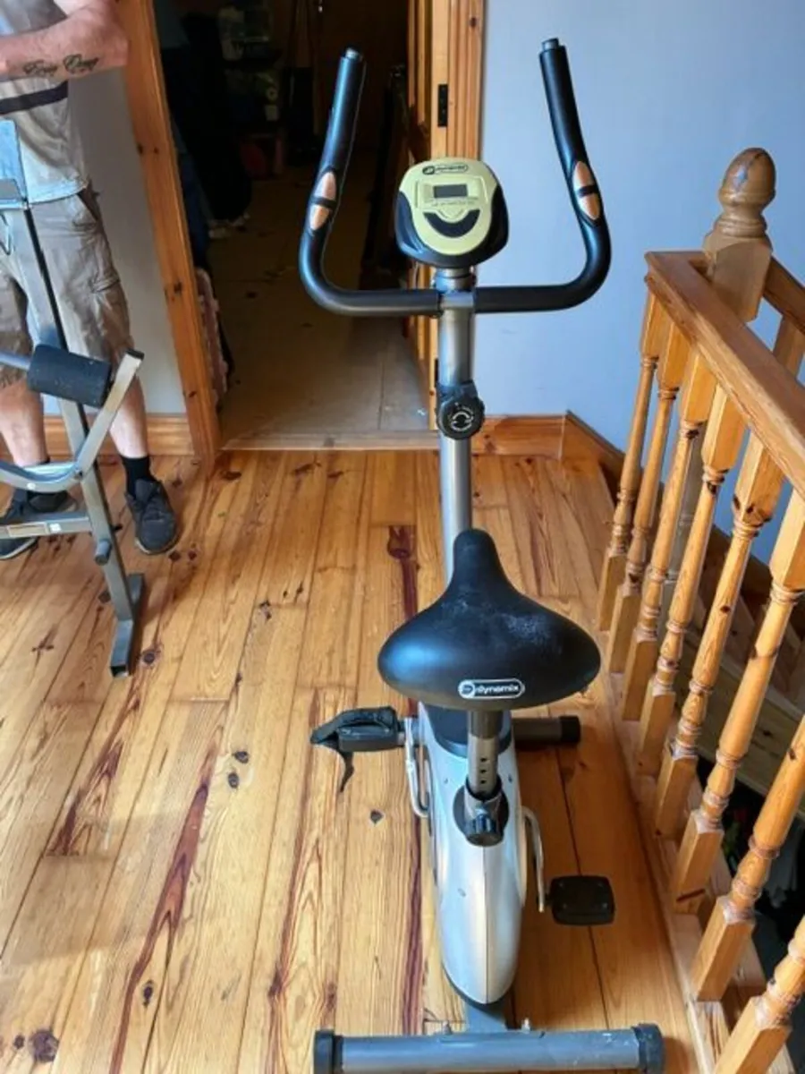 excercise bike and bench press with weights - Image 4