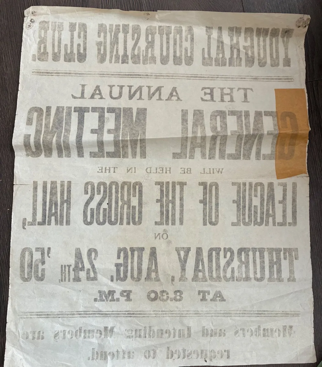 1950 Original Youghal Coursing Club Poster - Image 2