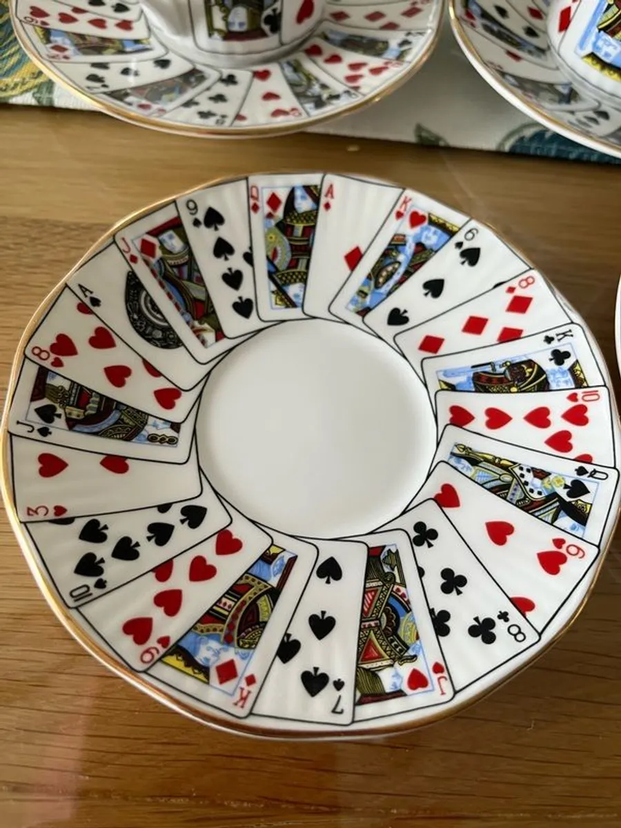 Fine Bone China Espresso Set 4 Cups & Saucers - Image 4