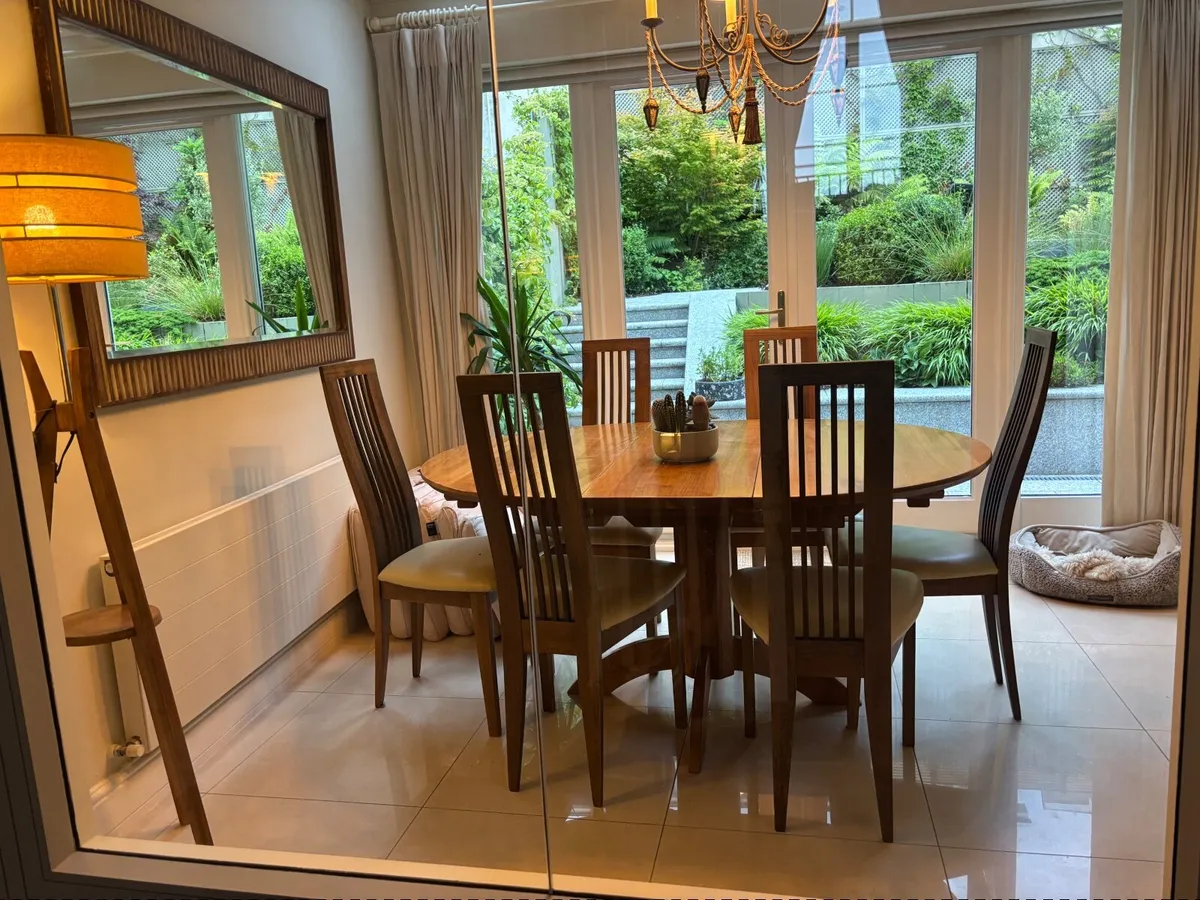 Fineline solid walnut Dining suite - Image 4