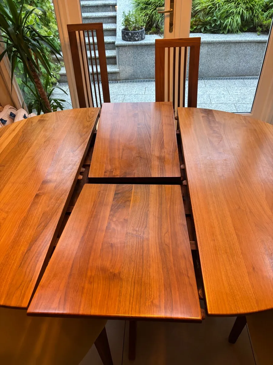 Fineline solid walnut Dining suite - Image 2