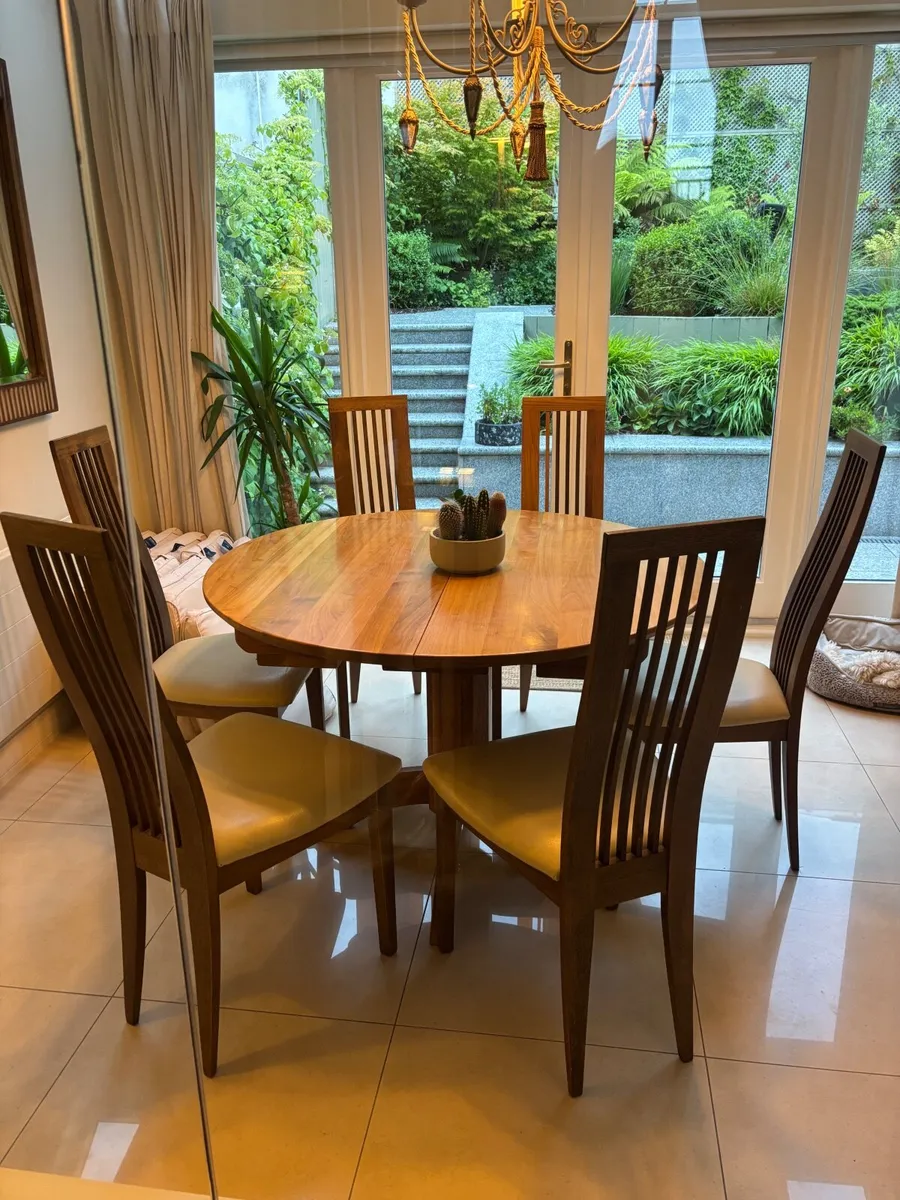 Fineline solid walnut Dining suite - Image 3