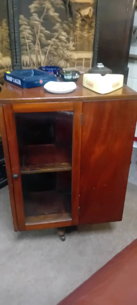 Edwardian Revolving Glazed Bookcase - Image 1