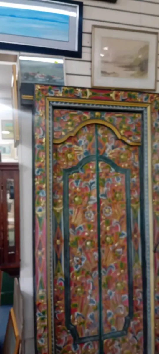 Original Carved Decorative Indian Door - Image 1