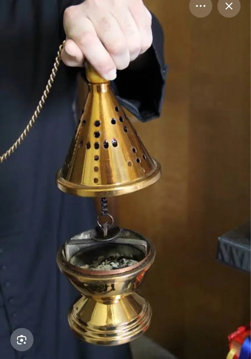 Vintage Brass Church thurible Burner Lamp - Image 2