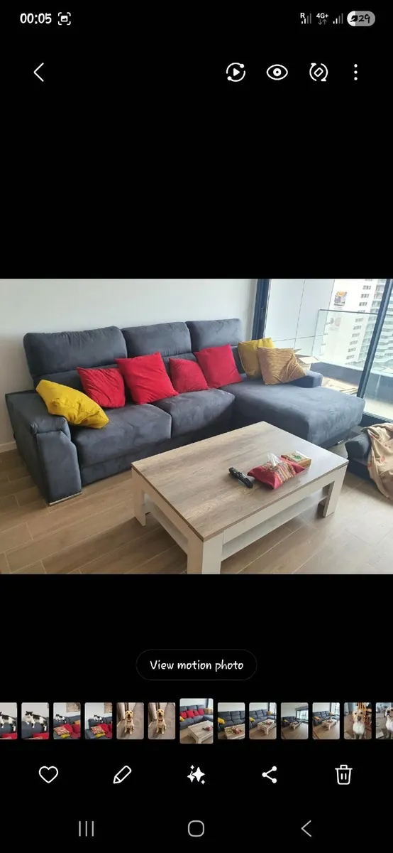 Sofa 3 seater ( dark blue/grey) - Image 1
