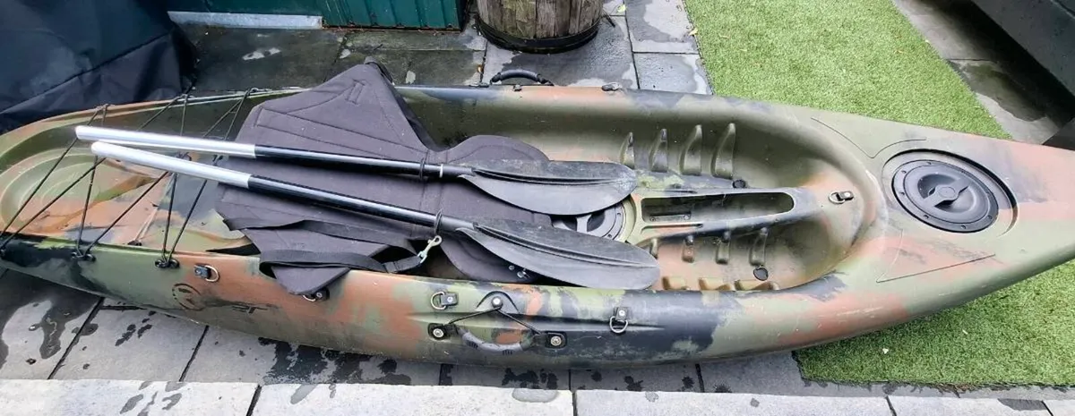 Single Sit-On-Top Kayak (Camo) – Excellent Conditi - Image 2