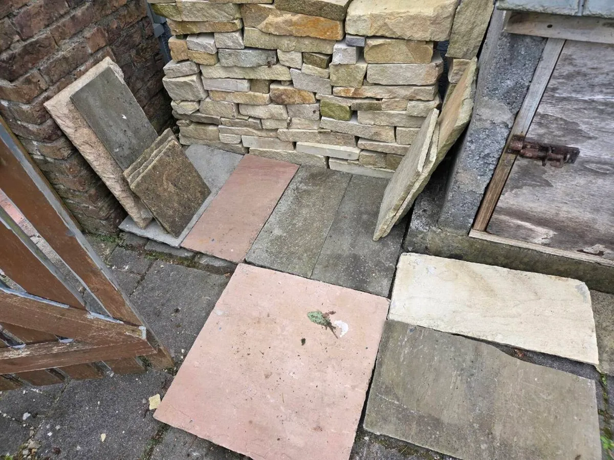 Dry stone wall and Indian sandstone slabe - Image 3
