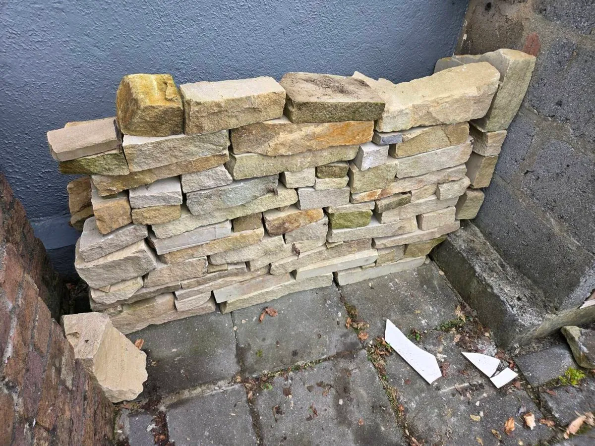 Dry stone wall and Indian sandstone slabe - Image 4