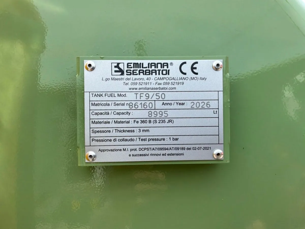 New / unused 9000 litres fuel storage bowser tank. - Image 3