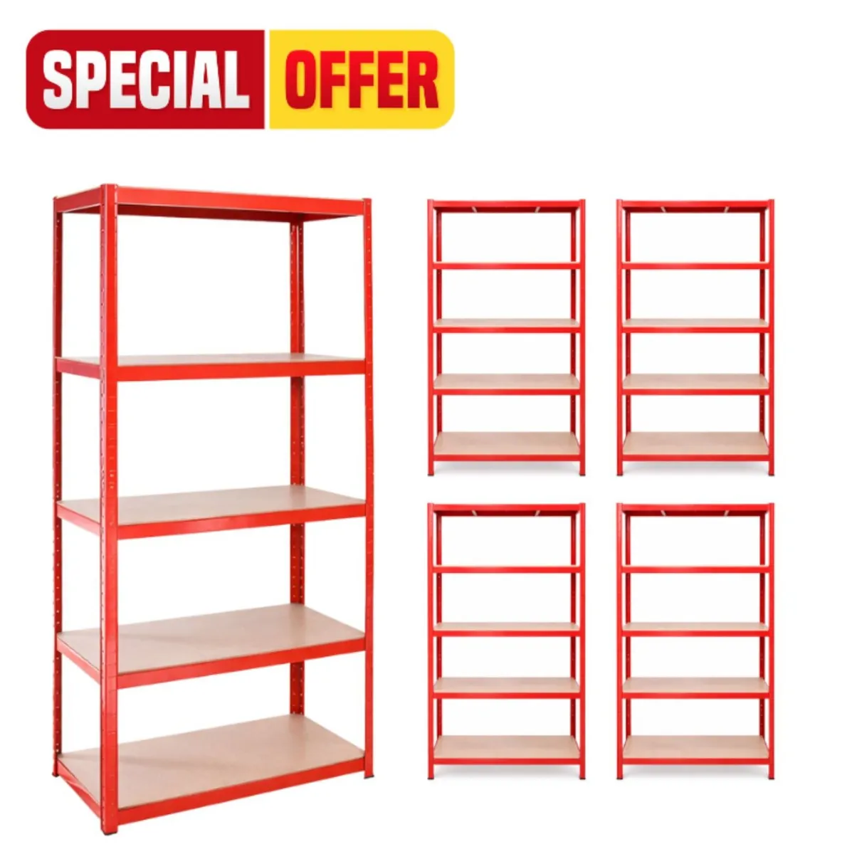 5x bays of store room shelving