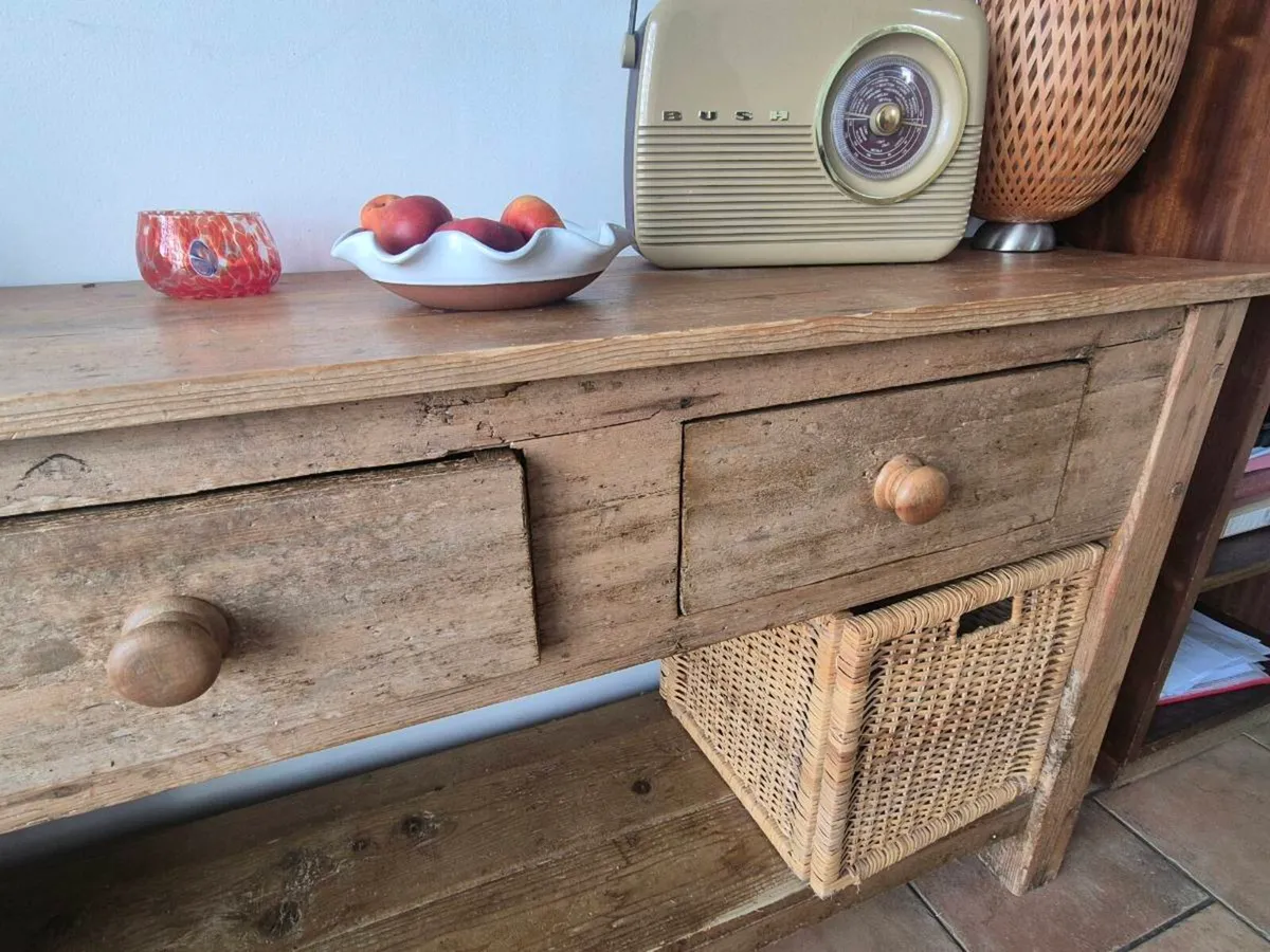 Antique Pine Sideboard - Image 4