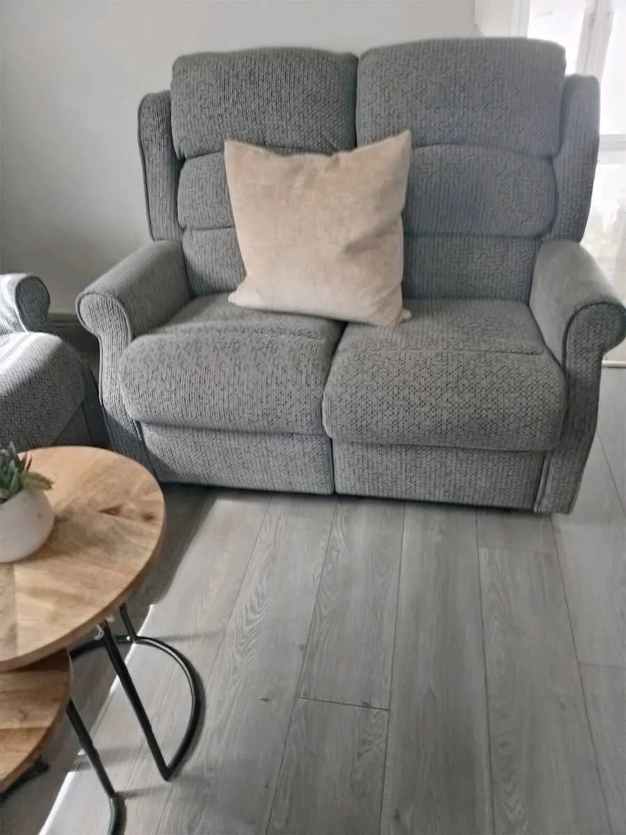 Recliner 3seater and 2seater Grey sofas - Image 1