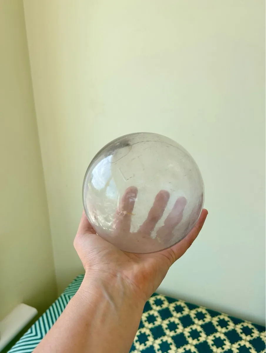 Vintage Hand-Blown Glass Fishing Net Float - Image 4