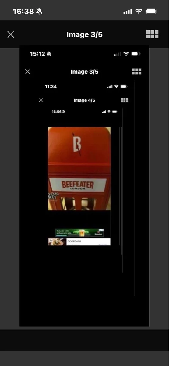 Very Rare Beefeater London Metal Display Box - Image 3