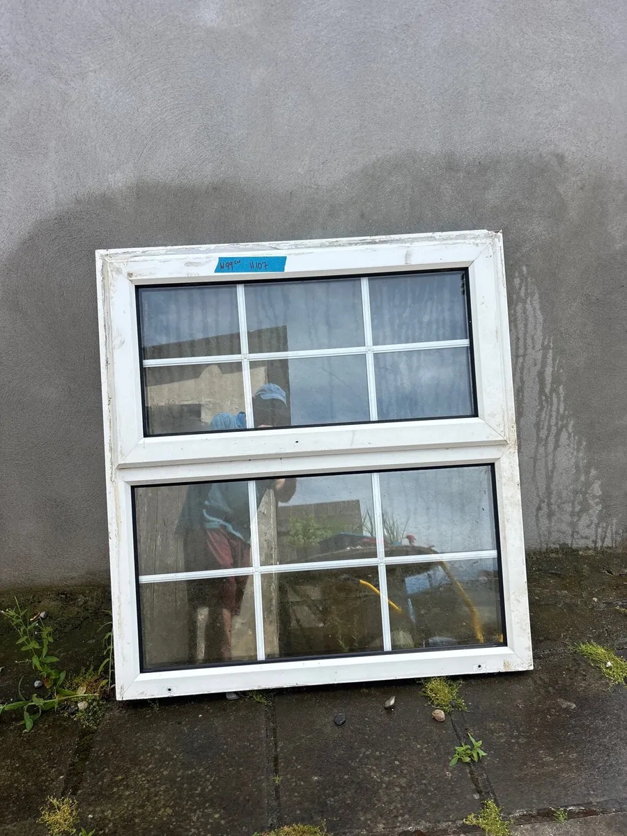 PVC double glazed window w99cm x h107
