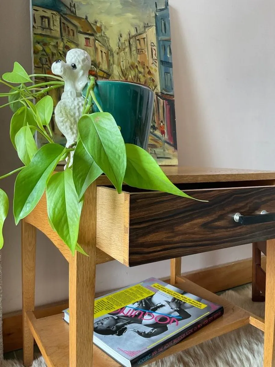 Mid century modern danish side table end - Image 3