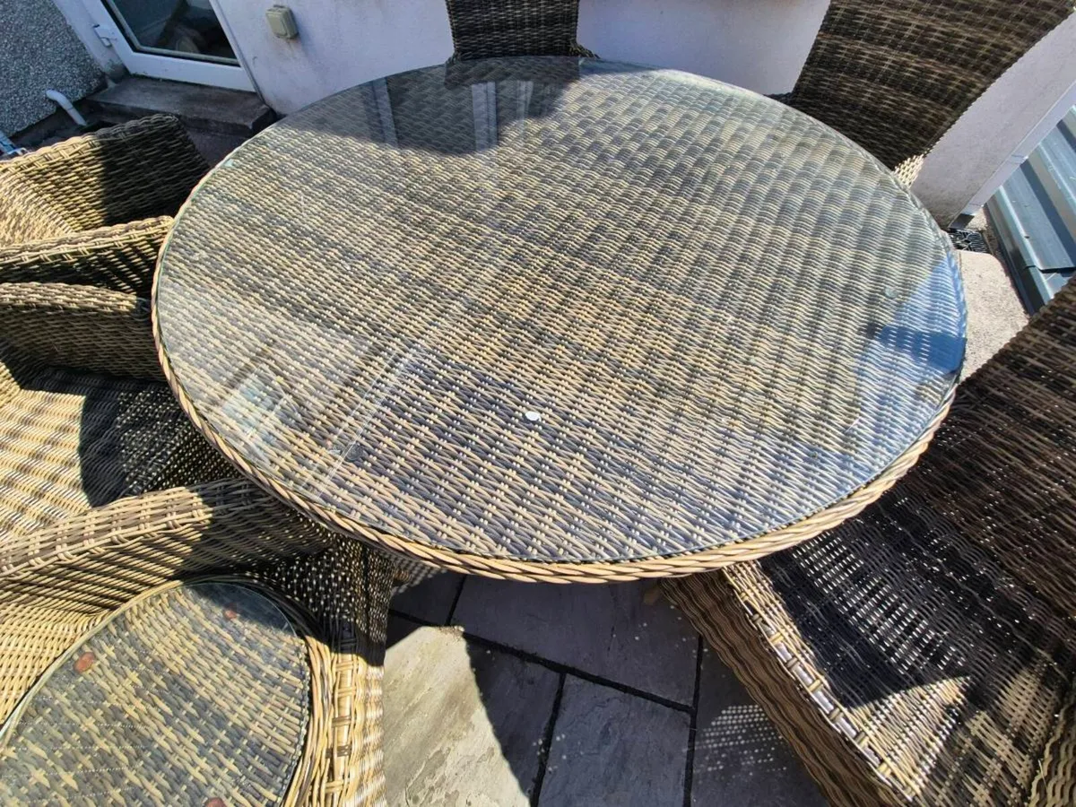 6 seat rattan garden furniture - Image 2