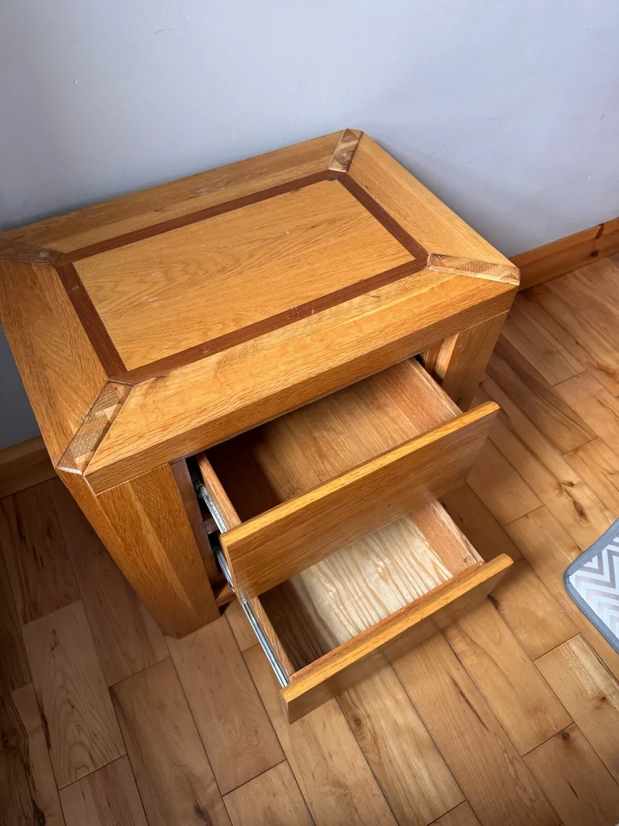 Solid Oak Bedside Locker - Image 3