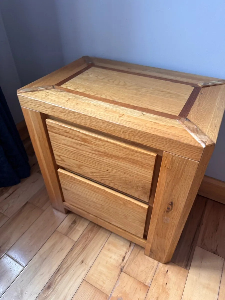Solid Oak Bedside Locker - Image 1