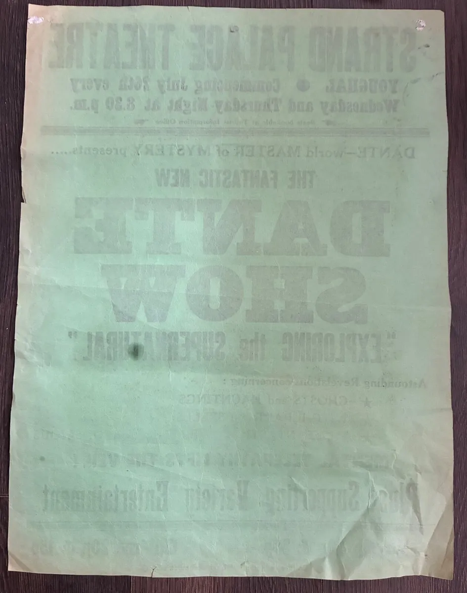 Rare 1970’s Dante Show Poster: Strand Palace - Image 2