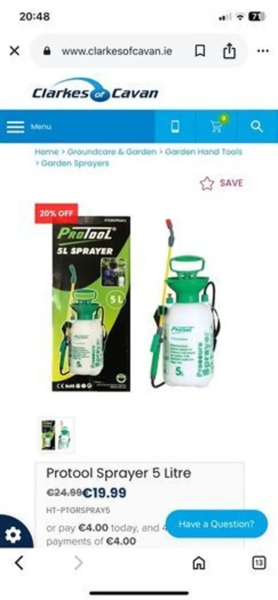 Protool 5 litre sprayer - Image 1