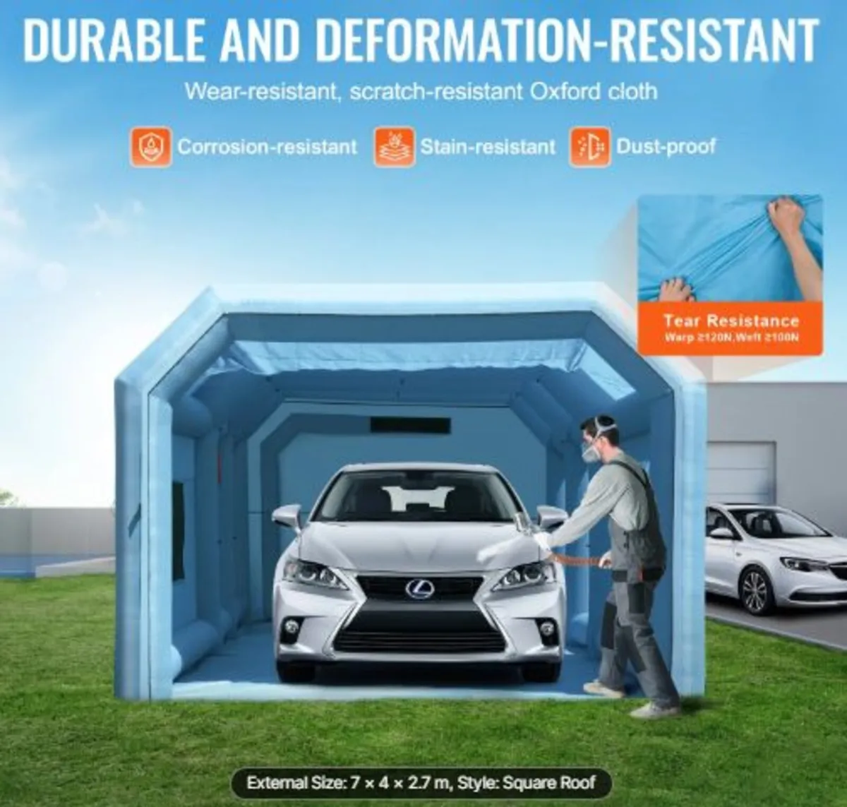 Inflatable Paint Booth,23x13.1x 9 ft/7 x 4 x 2.7m - Image 4
