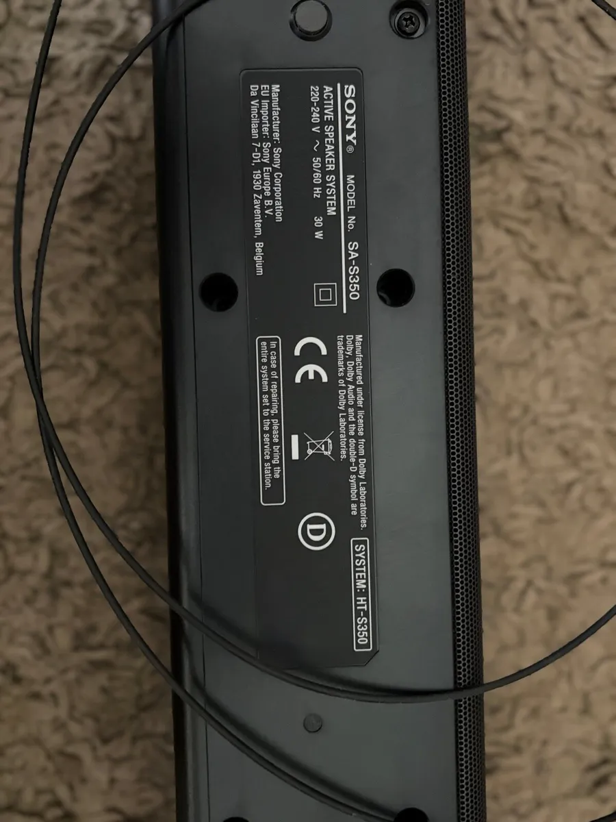 Sony HT-S350 Active Speaker System Soundbar - Image 3