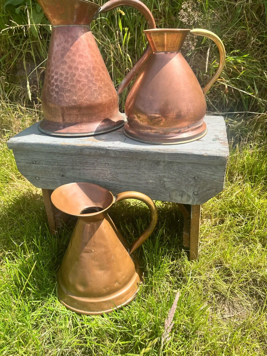 Antique/Vintage Copper Jug Measures - Image 4