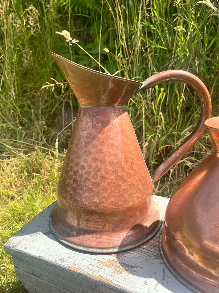 Antique/Vintage Copper Jug Measures - Image 3