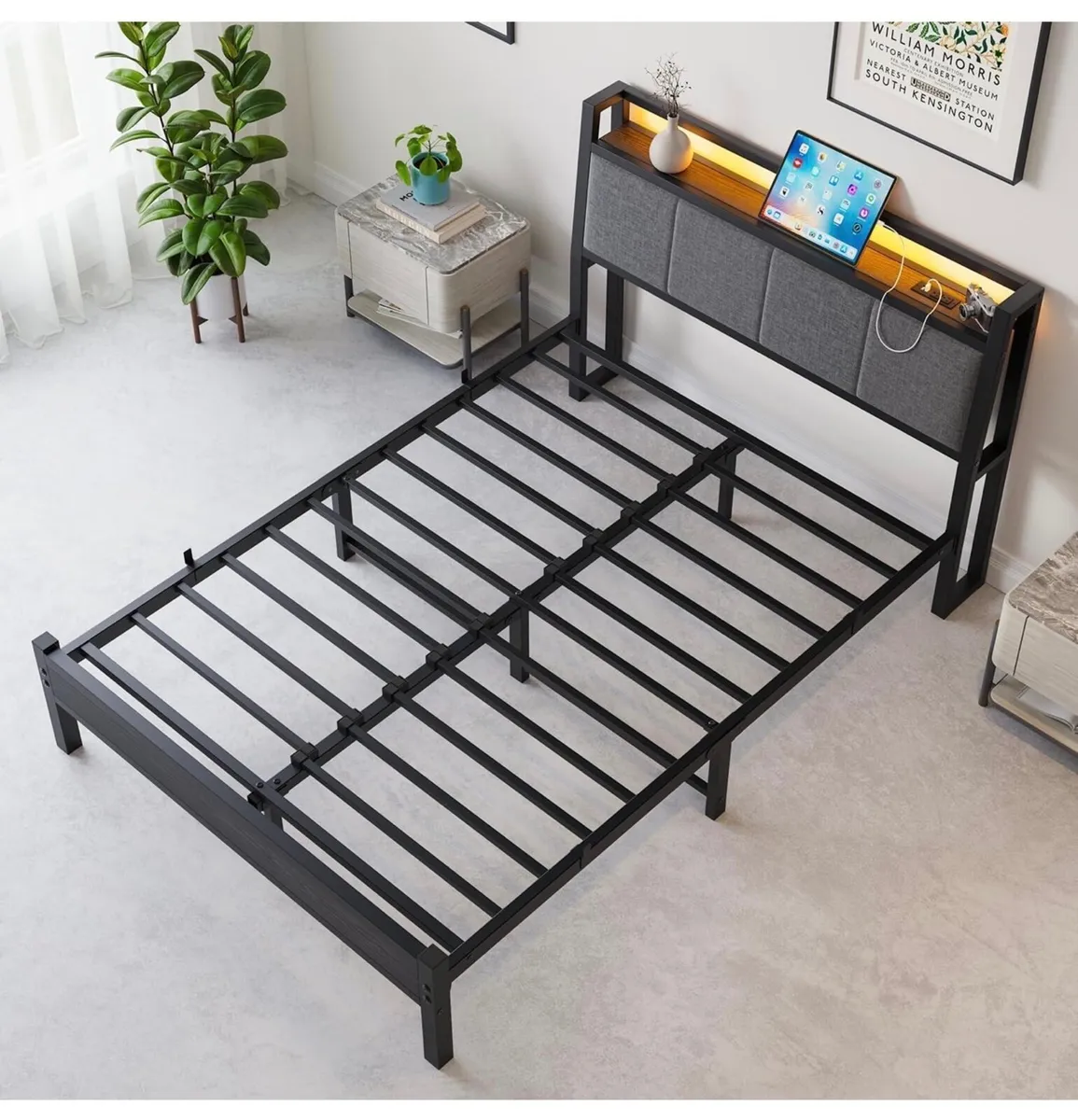 Bed Frame, 4FT6 Bed Frame Ergonomics Double with C - Image 3