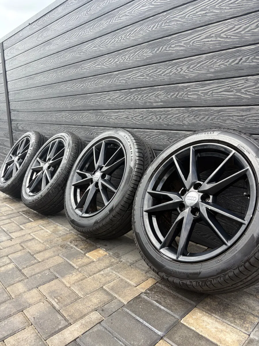 18” GENUINE AUDI A3,A4 SLINE ALLOY WHEELS & TYRES - Image 1