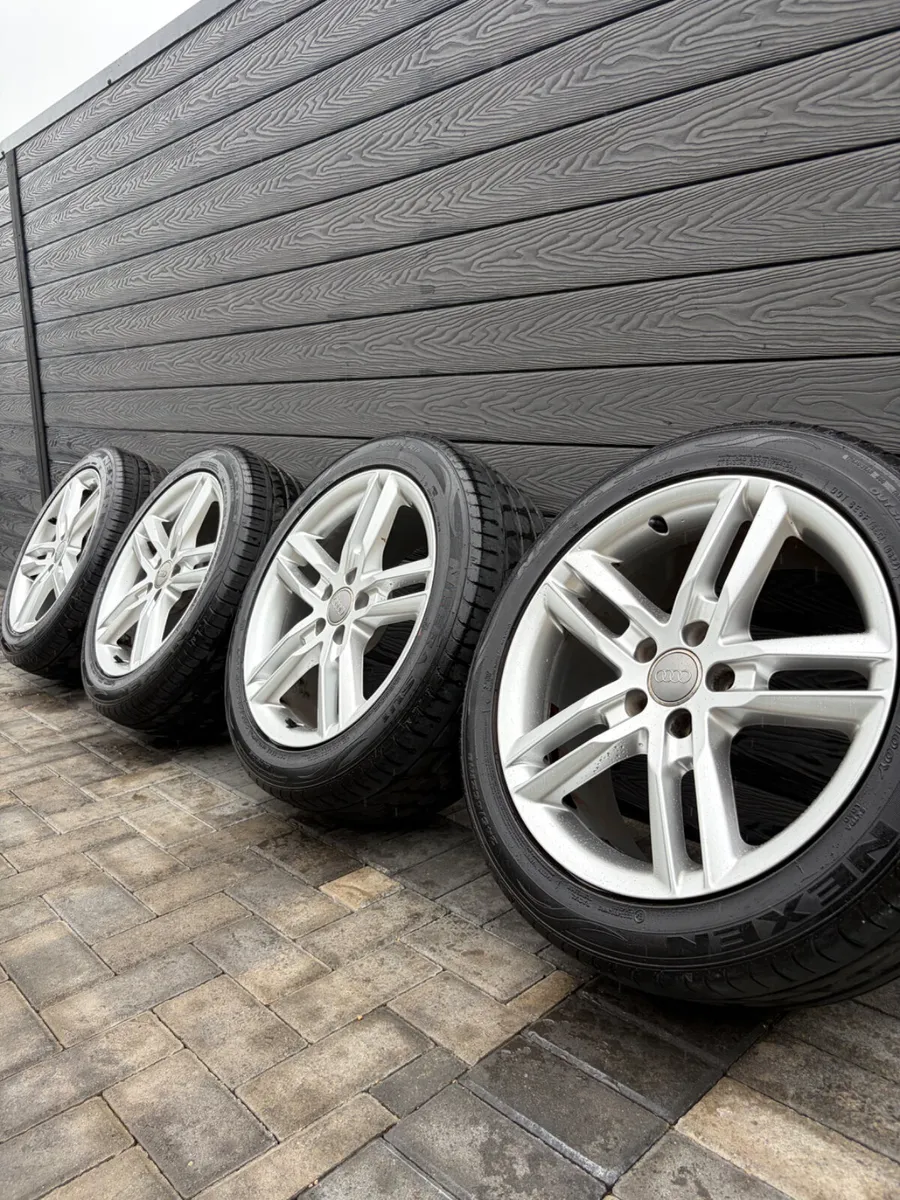 18” GENUINE AUDI S-LINE ALLOY WHEELS & TYRES - Image 1