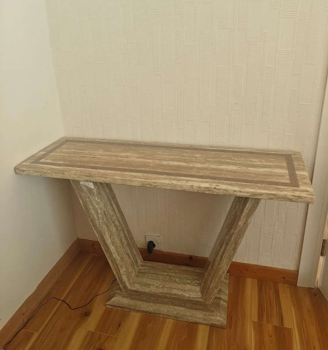Luxury Travertine Console Table 126cm - Image 3
