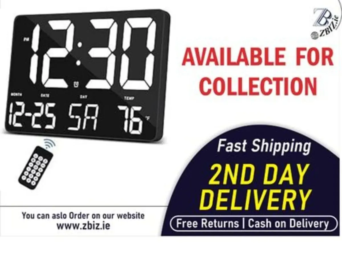 Digital Large LED Display Clock With Alarm - Image 1