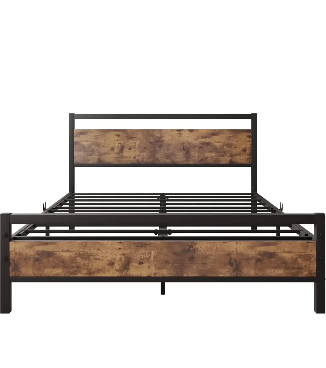 Small Double Metal Platform Bed Frame 120 x 200cm - Image 3