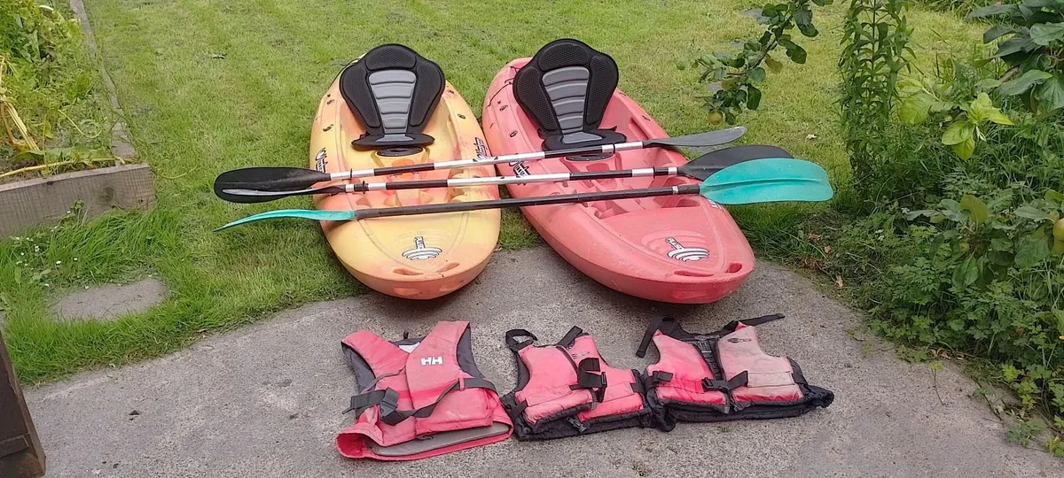 2  Kayaks, paddles, buoyancy vests - Image 1