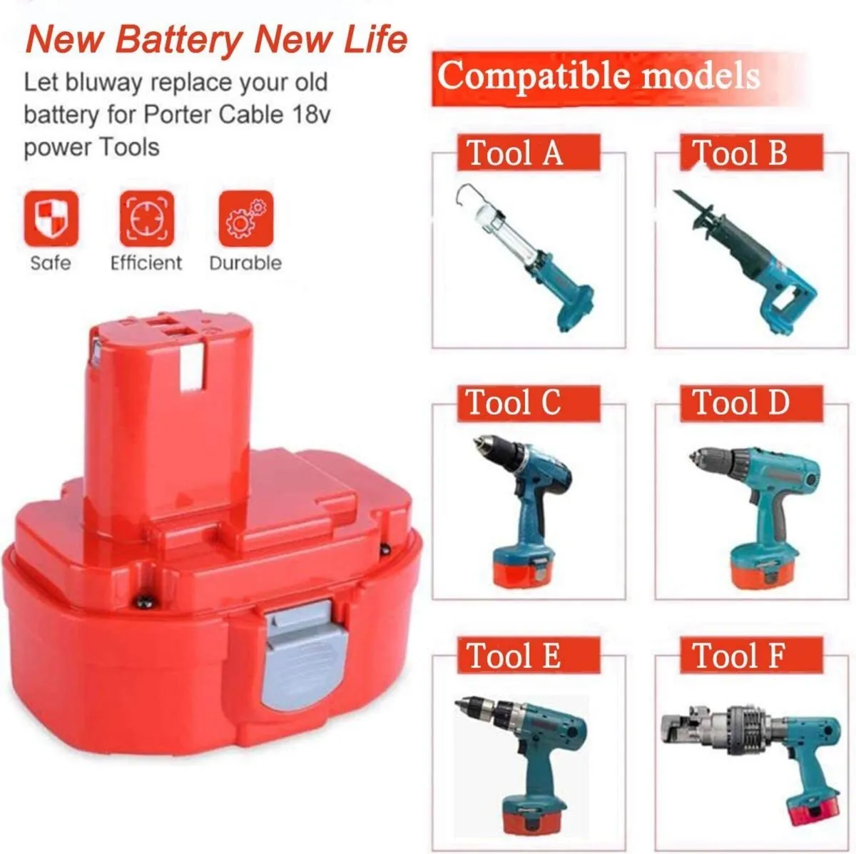 20V Cordless Electric Blower 3.0Ah Battery - Image 3
