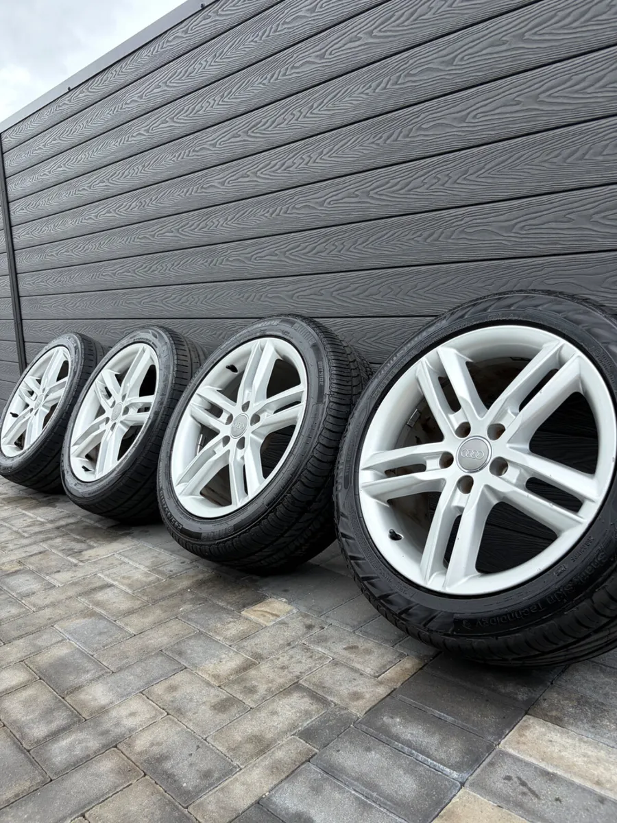 18” GENUINE AUDI S-LINE ALLOY WHEELS & TYRES - Image 1